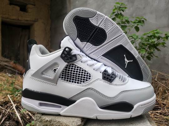 (image for) AIR JORDAN 4 Military Black DH6927-111 Men's Shoes White Grey Black-6
